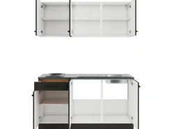 OPTIFIT Madrid420 Miniküche 150 cm Anthrazit