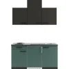Optifit Miniküche KPMV 1501-9+ Madrid420/Verona405 Anthrazit/ Steingrün 150 cm