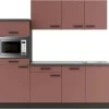 OPTIFIT Nizza407 Küchenzeile 210 cm Rostrot