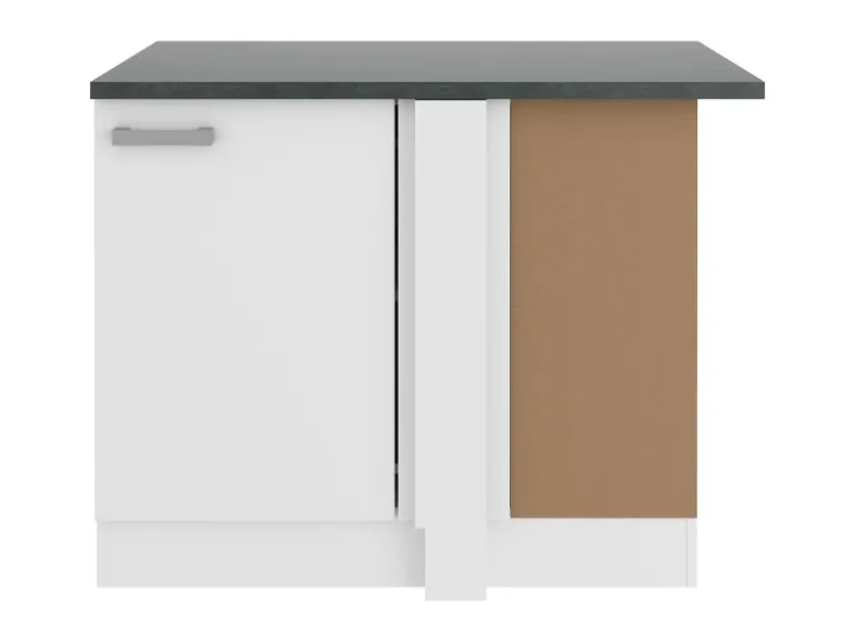 OPTIFIT Oslo214 Küchen-Eck-Unterschrank 110 cm Feinstruktur Weiß