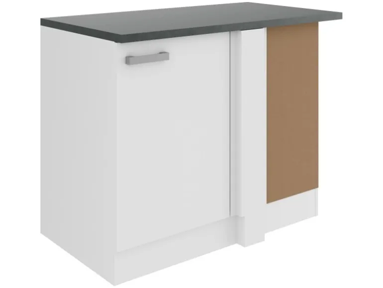 OPTIFIT Oslo214 Küchen-Eck-Unterschrank 110 cm Feinstruktur Weiß