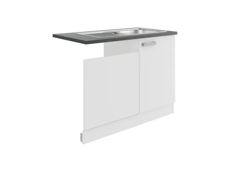 OPTIFIT Oslo214 Küchen-Spülenschrank-Set Feinstruktur Weiß