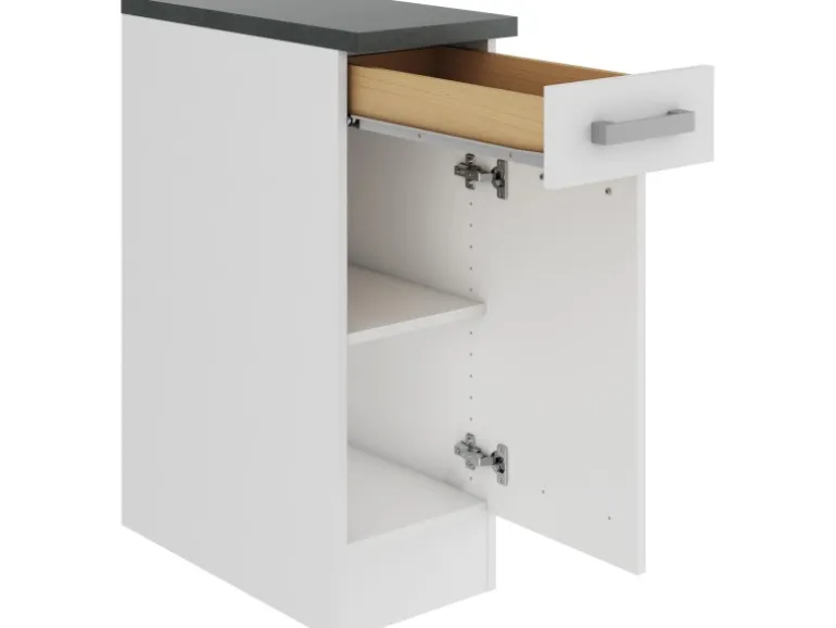 OPTIFIT Oslo214 Küchen-Unterschrank 30 cm Feinstruktur Weiß