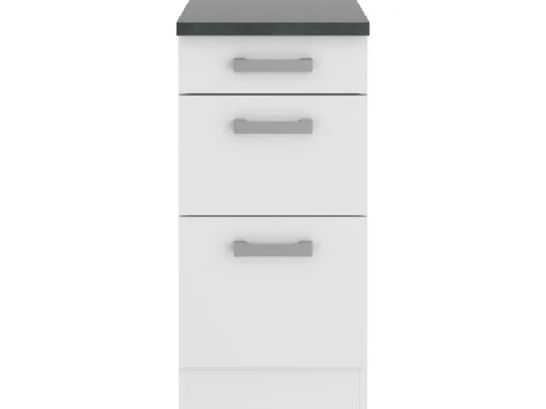OPTIFIT Oslo214 Küchen-Unterschrank 40 cm Feinstruktur Weiß