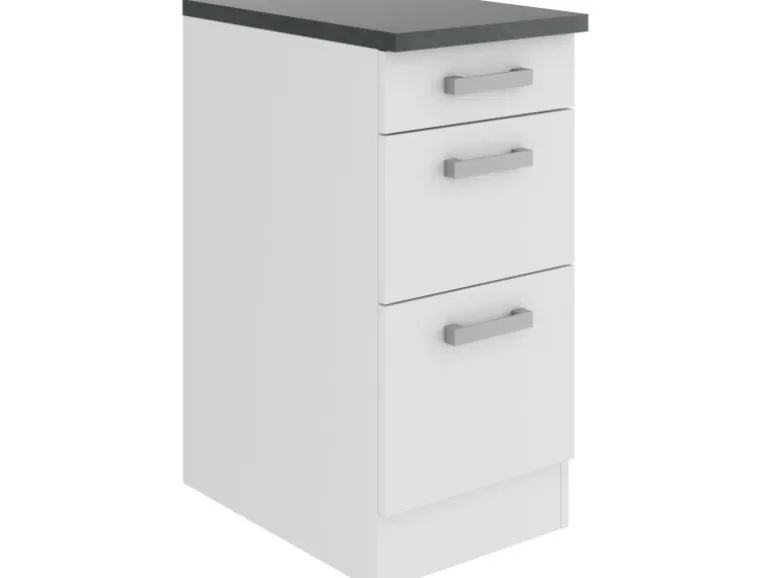 OPTIFIT Oslo214 Küchen-Unterschrank 40 cm Feinstruktur Weiß