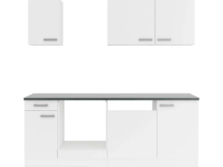 OPTIFIT Oslo214 Küchenzeile 210 cm ohne E-Geräte Weiß
