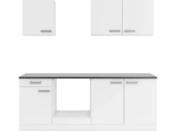 OPTIFIT Oslo214 Küchenzeile 210 cm ohne E-Geräte Weiß