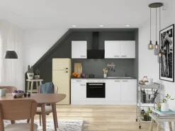 OPTIFIT Oslo214 Küchenzeile 210 cm ohne E-Geräte Weiß