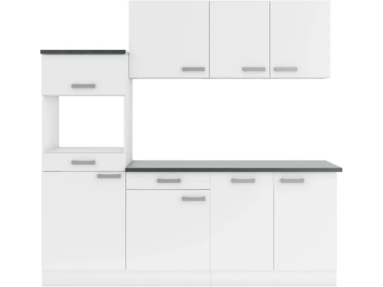 OPTIFIT Oslo214 Küchenzeile 210 cm ohne E-Geräte Weiß