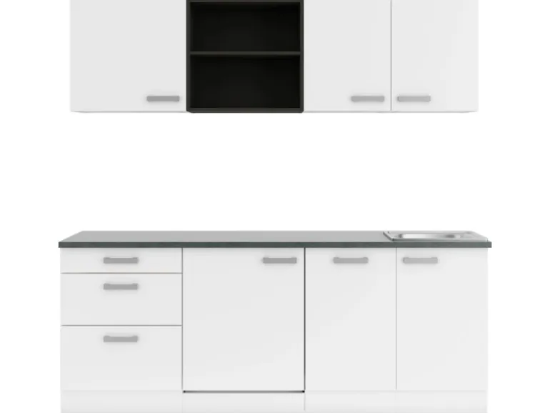 OPTIFIT Oslo214 Küchenzeile 210 cm Weiß