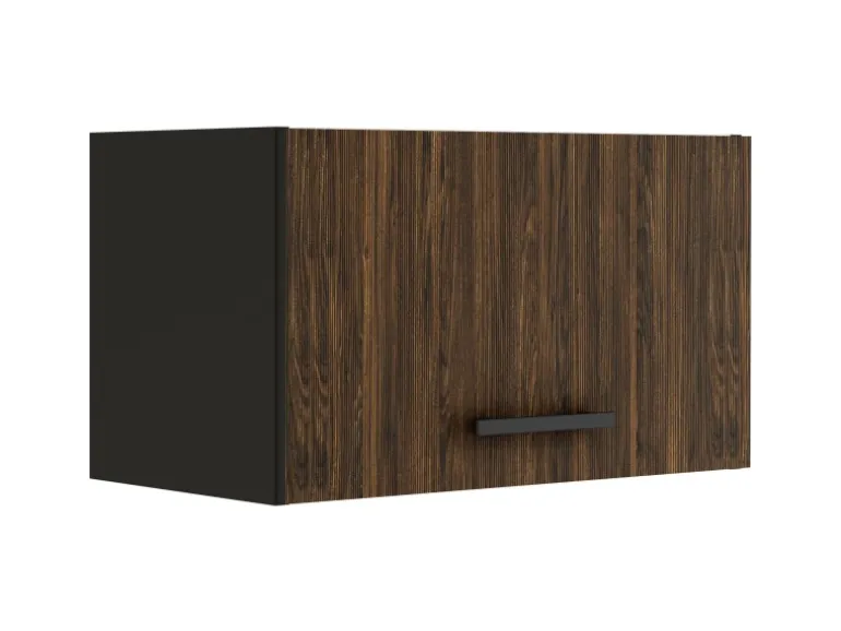 OPTIFIT Rimini409 Küchen-Oberschrank 60 cm Rillendekor Nussbaum
