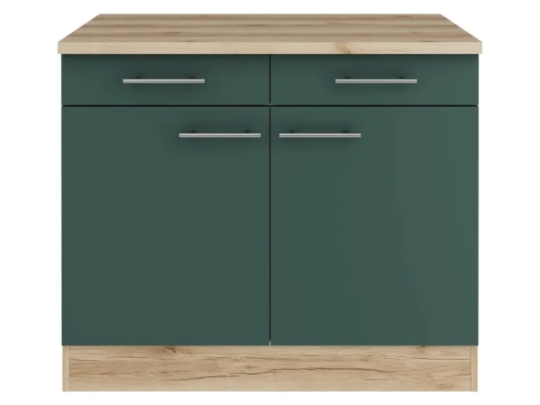 OPTIFIT Savona405 Küchen-Unterschrank 100 cm Steingrün