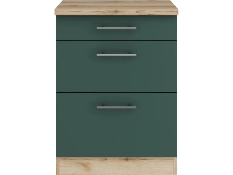 OPTIFIT Savona405 Küchen-Unterschrank 60 cm Steingrün