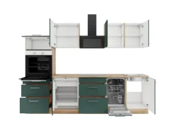 OPTIFIT Savona405 Küchenzeile 270 cm ohne E-Geräte Steingrün