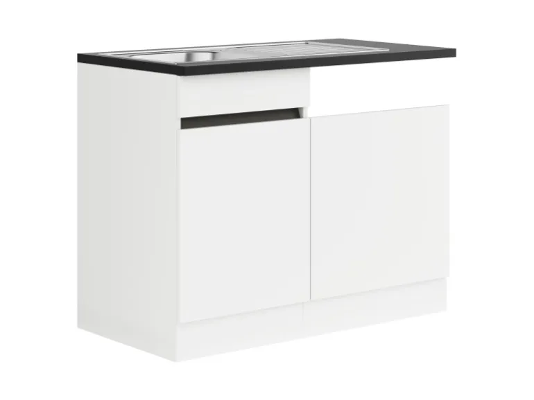 Optifit Spülenunterschrank m. Einbauspüle 110x88x60cm Luca932 Weiß Anthra.