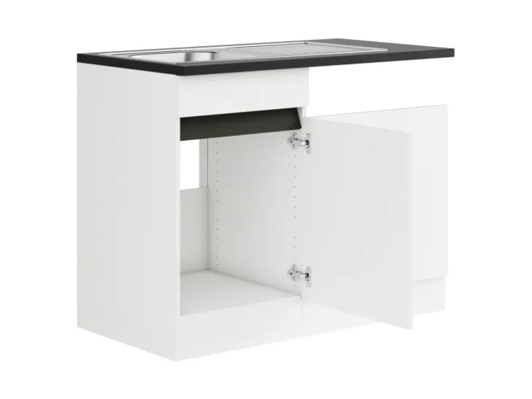 Optifit Spülenunterschrank m. Einbauspüle 110x88x60cm Luca932 Weiß Anthra.