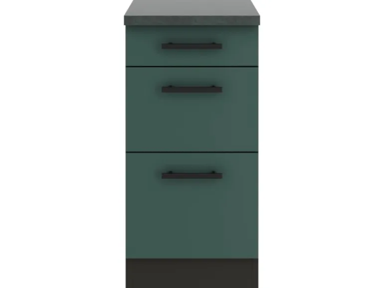 OPTIFIT Verona405 Küchen-Unterschrank 40 cm Steingrün