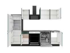 OPTIFIT Verona405 Küchenzeile 270 cm ohne E-Geräte Steingrün