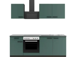 OPTIFIT Verona405 Küchenzeile 210 cm Steingrün