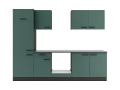 OPTIFIT Verona405 Küchenzeile 270 cm ohne E-Geräte Steingrün