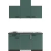 OPTIFIT Verona405 Miniküche 150 cm Steingrün
