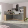 Optifit Winkelküche Optikoncept Linus ohne E-Geräte 270 cm Anthrazit-Wildeiche