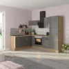 Optifit Winkelküche Optikoncept Jonte ohne E-Geräte 270 cm Anthrazit-Wildeiche