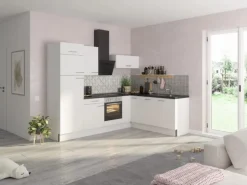 Optifit Winkelküche Optikoncept Rurik ohne E-Geräte 270 cm Weiß