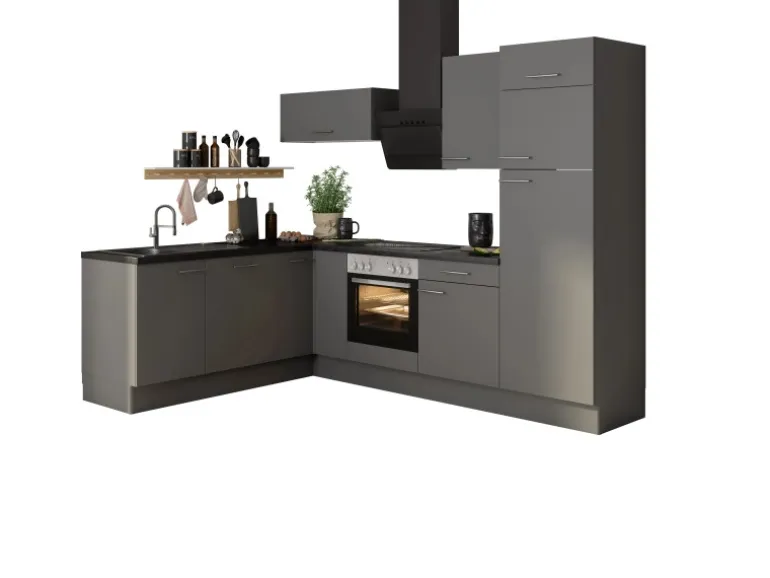 Optifit Winkelküche Optikoncept Mats 270 cm Basaltgrau