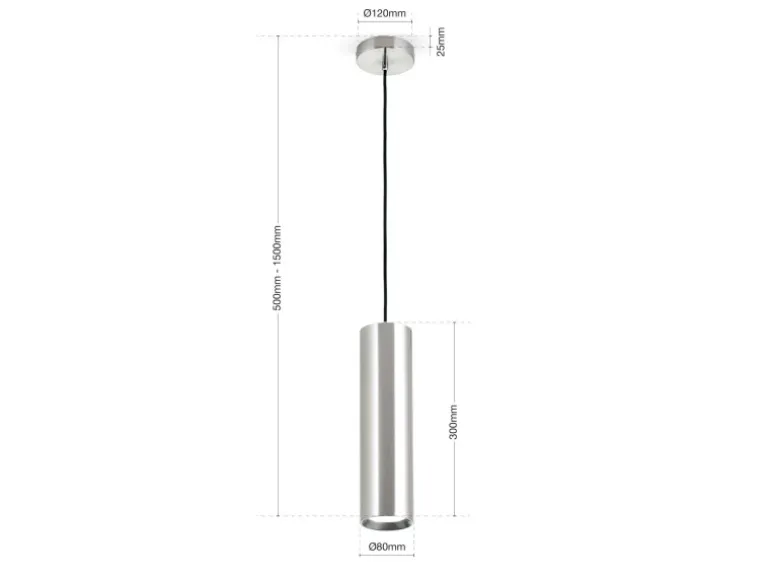 Orion Leuchten Bar Hängeleuchte Tresen 8 cm x 30 cm Satin 1 x GU10