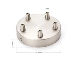 Orion Lightstyle Deckenbaldachin 5 Auslässe Silber Ø 120 mm