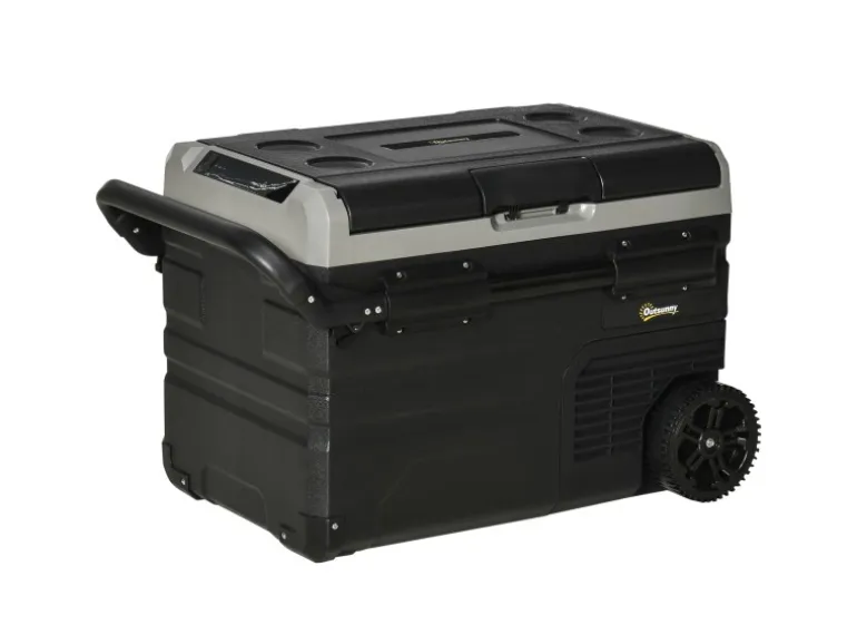 Outsunny Autokühlschrank Kunststoff HDPE SchwarzGrau 711L x 46B x 44H cm