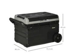 Outsunny Autokühlschrank Kunststoff HDPE SchwarzGrau 711L x 46B x 44H cm