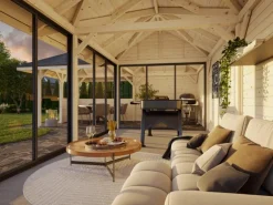 Palmako Pavillon Bianca Set221 Slide Transparent 876 cm x 588 cm FSC®