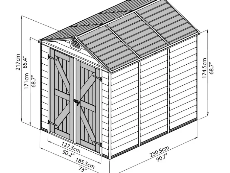 Palram - Canopia Skylight 1.9 x 2.3 Gerätehaus Braun-Mi x
