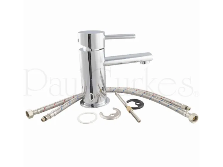 PaulGurkes Wasserhahn Einhandmischer oval Waschbeckenarmatur Mischbatterie