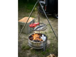 Petromax Dreibein-Set mit Kette & Haken D1 Stahl Aufstellhöhe 88 cm - 144 cm