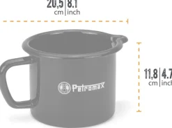 Petromax Emaille Milchtopf Schwarz 1,4 l
