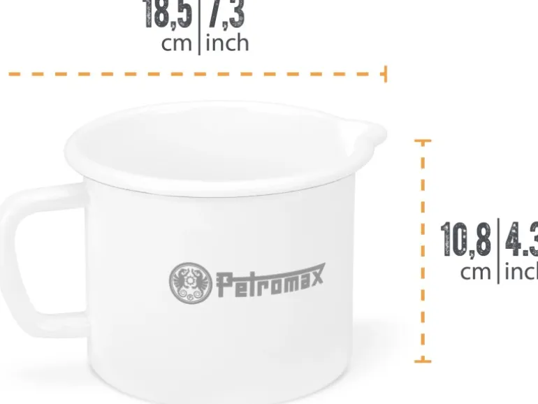 Petromax Emaille Milchtopf Weiß 1 L