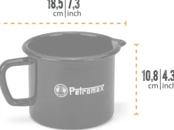 Petromax Emaille Milchtopf Schwarz 1 L