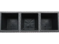 Pflanzkasten mit Rollen Polyrattan Anthrazit-Schwarz 82 cm x 28 cm x 72 cm