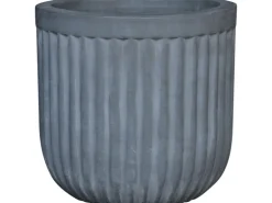 Pflanztopf Terrakotta Greige-Hellgrau Strukturiert 36 cm x 36 cm x 35 cm