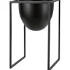Pflanztopf-Metallgestell Ø 16 cm x 25 cm Schwarz