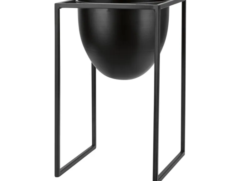 Pflanztopf-Metallgestell Ø 16 cm x 25 cm Schwarz