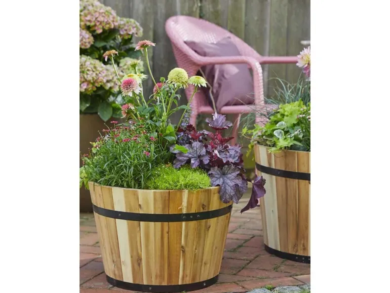 Pflanzwerk® Pflanzkübel Cup - Akazien Holz - Ø 55 cm x Höhe 38 cm