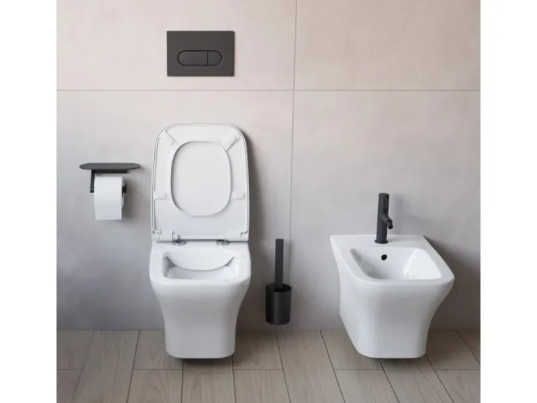 pianura Bidet-Einhebelmischer Stella 5L ohne Ablaufgarnitur in Schwarz Matt