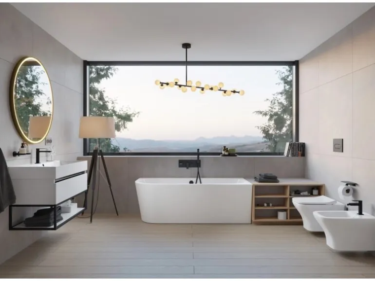 pianura Bidet-Einhebelmischer Giulia 5L ohne Ablaufgarnitur in Schwarz Matt