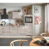 pino Küchenzeile 280 cm Beton Perlgrau Anschlag rechts 1 Geräteschrank