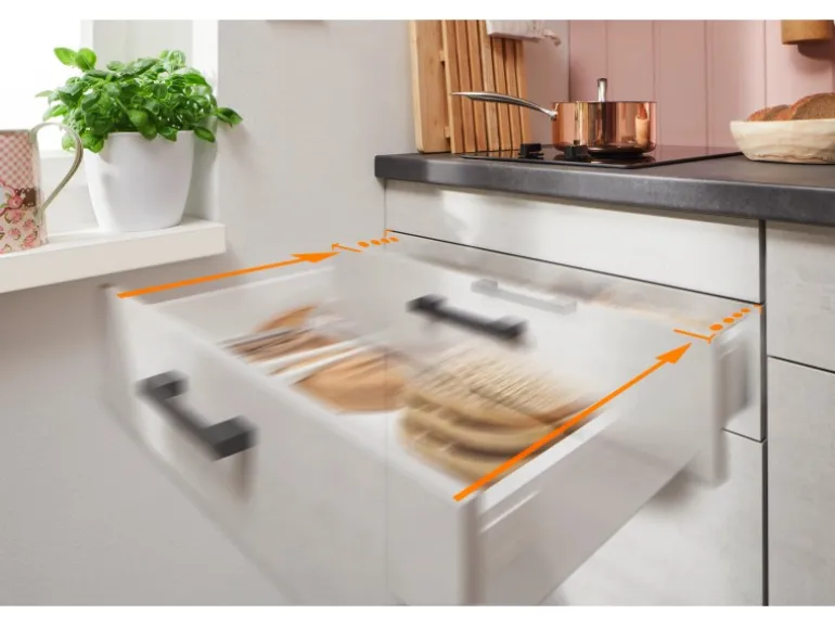 pino Küchenzeile 180 cm Beton Weißgrau Anschlag rechts 1 Geräteschrank