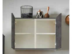 pino Küchenzeile 250 cm Beton Grafitgrau Anschlag rechts 1 Geräteschrank